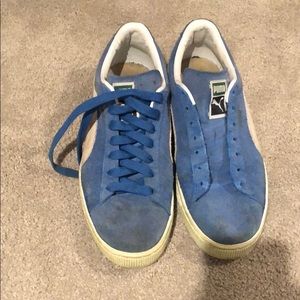 Blue puma sneakers